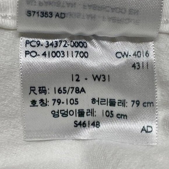 Levi's Modern Capri Pant Women's 12 White 5 Pocket Cuffed Stretch Denim Levi GUC - Picture 8 of 11